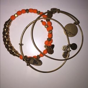 Three Alex and Ani bracelets